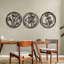 Ensemble d'art mural en métal fleurs de pavot - 3 pièces-1056745448