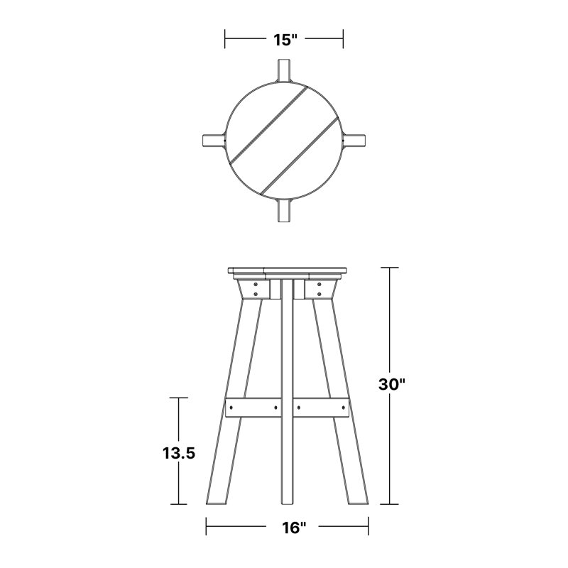 Tabouret Heritage, Blanc