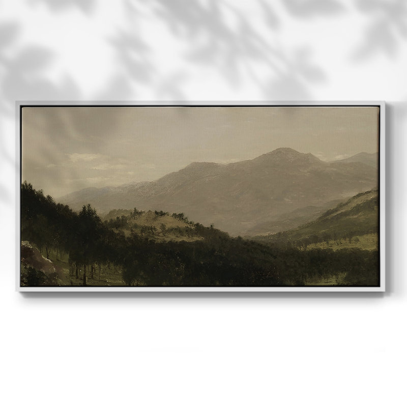 Série paysage - DCCX - Toile tendue avec châssis encadré - Prêt à être accroché, H 17 po x l 33 po, Blanc