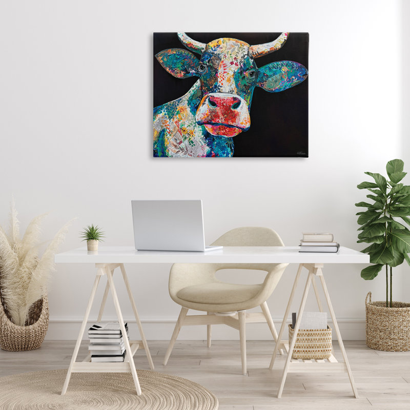 Art mural en toile à motif cachemire par Cat Thurman Designs, H 30 po x l 40 po x P 1,5 po