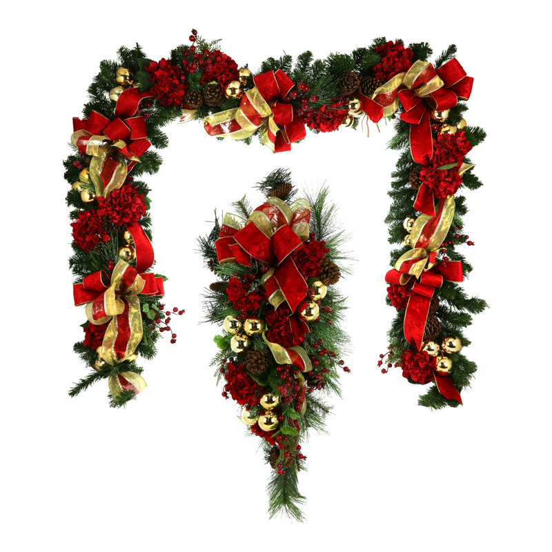 Enchanting Holidays 9' Garland and Swag Bundle