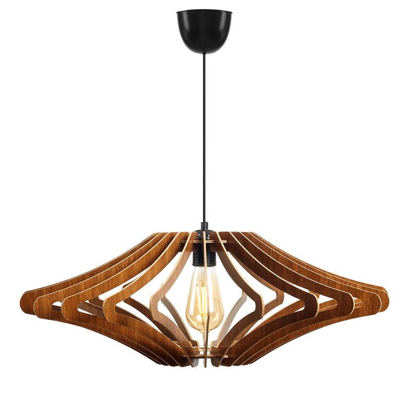 Jivko Chandelier, Walnut, 7.5" H x 18.5" W x 18.5" D