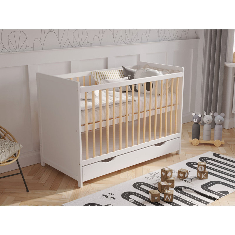 Ignatius Cot Bed, White/Pine