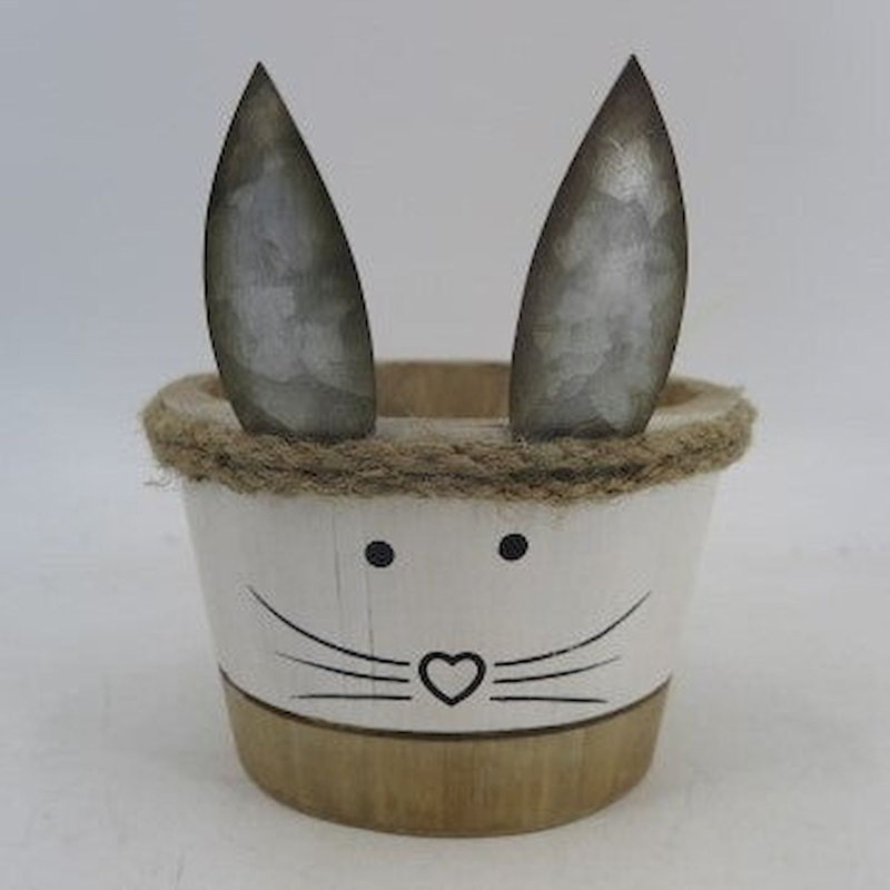 Panier en bois Bunny Face