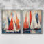 NAUTICAL Series CDVI - reproduction encadrée de qualité supérieure - prête à être accrochée - aucun clou requis - aucun clou requis-2120112203-2120112201