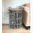 Set of Two 16" Grey And Brown Round End Tables