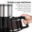 Hamilton Beach 14 Cup Programmable Coffee Maker with Easy Measure Reusable Filter, Removable 70 oz Water Reservoir, Touchscreen, Auto Shut-Off, Drip Coffee Machine, 1025Watts ,Black & Stainless Steel