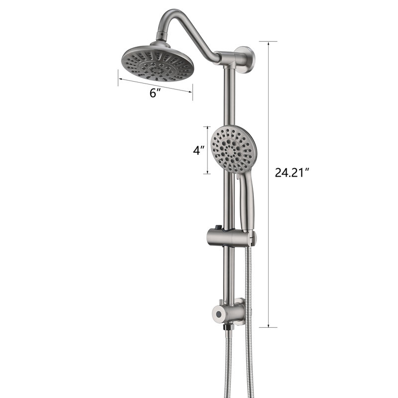 Pomme de douche à main Rain, Nickel brossé