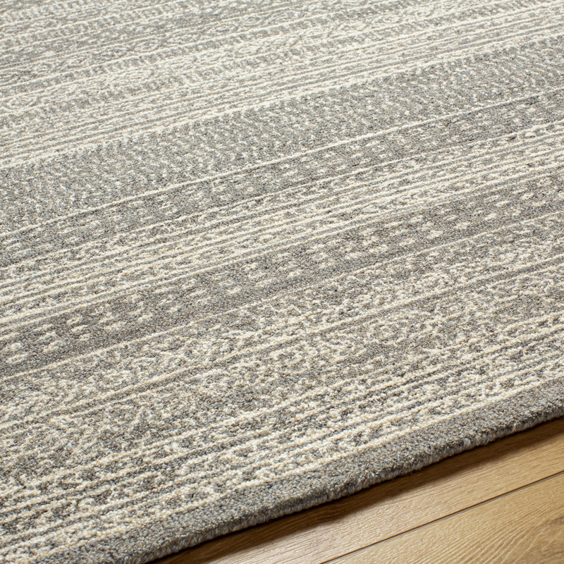 Elmina  Hand Tufted Wool Area Rug, Rectangle 9' x 12'