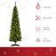 Arbre de Noël artificiel réaliste avec 200 lumières DEL constantes