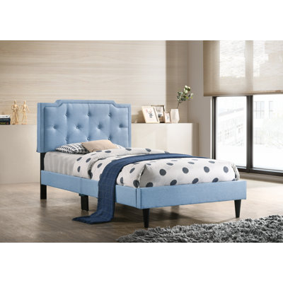 Stylish Twin Bed In Vibrant Blue