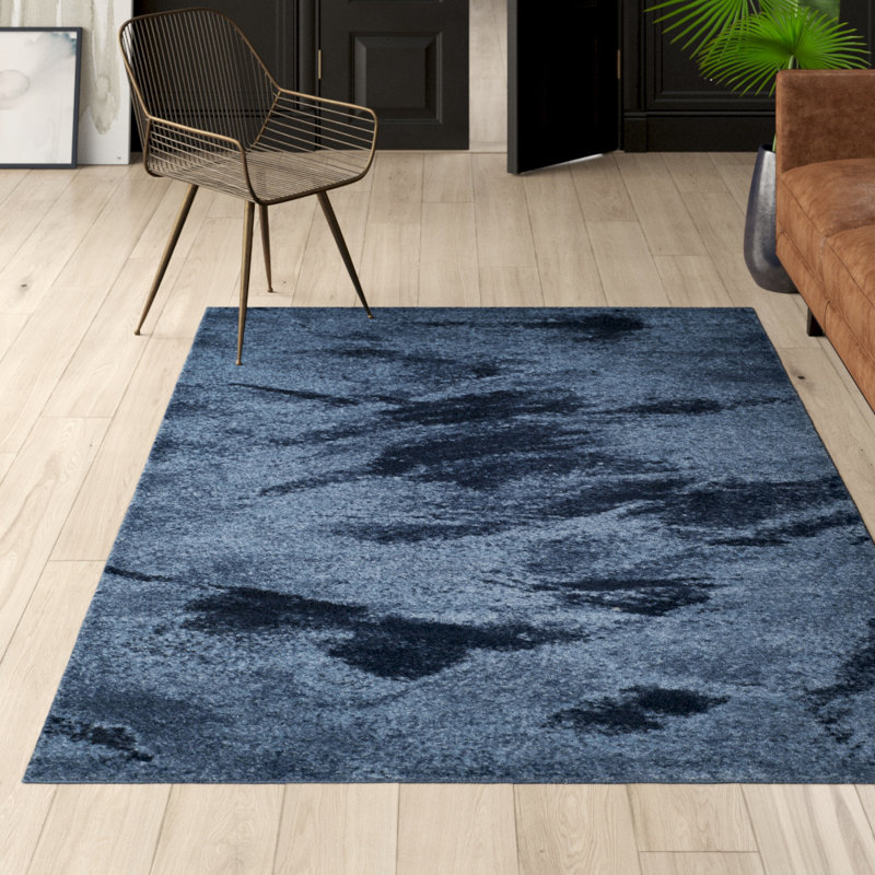 Tapis gris et ivoire abstrait Kruse, Rectangle 5 pi 3 po x 8 pi, Grey