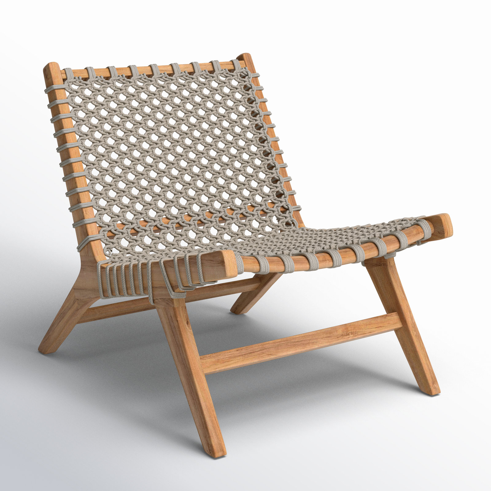 Alacam Teak Outdoor Lounge Chair, Gray