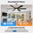 60/72 Inch 6-blade Modern Solid Wood Ceiling Fan With Light And Remote, High Cfm Large Airflow Ceiling Fan, Quiet Reversible Dc Motor, Indoor Outdoor Fan For Porch Gazebo Living Room Kitchen Garage-1099215068-1089267235-1089267232
