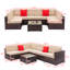 Aleily 6 Seater Rattan Corner Sofa Set