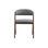 Chaise d'appoint rembourrée Cybill en noyer et gris (ensemble de 2)