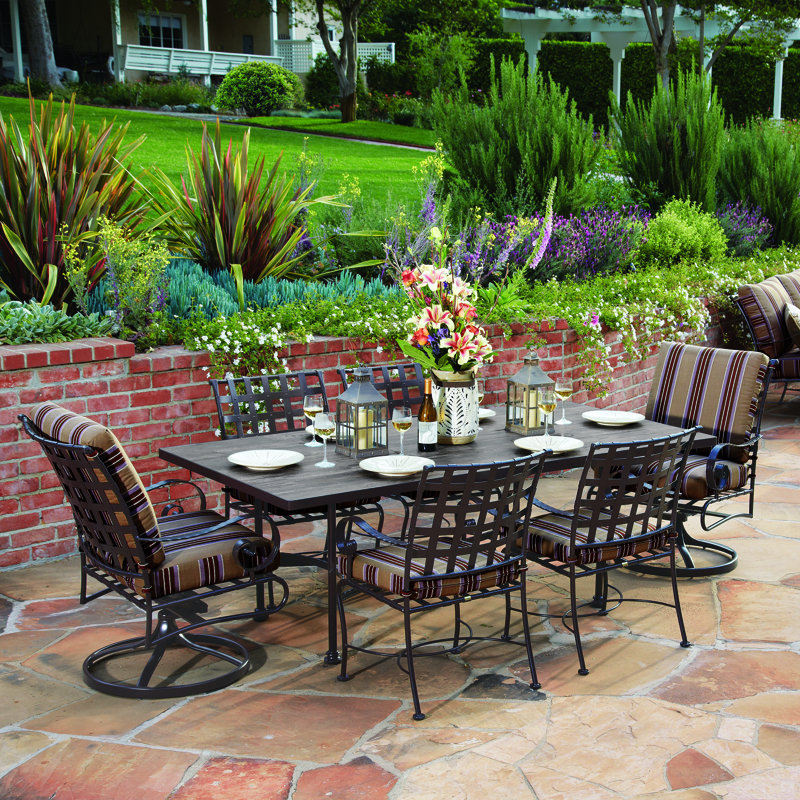 Classico Outdoor Rectangle Dining Table, Summit Gray, Copper Creek