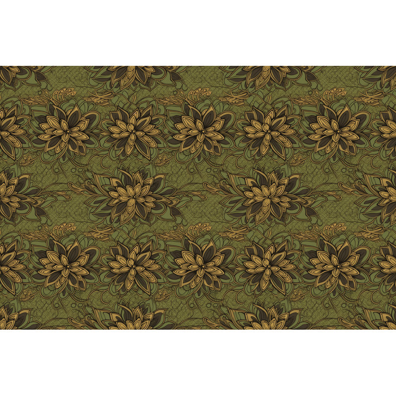 Machine Printed Comforter, King Comforter, Brown/Green