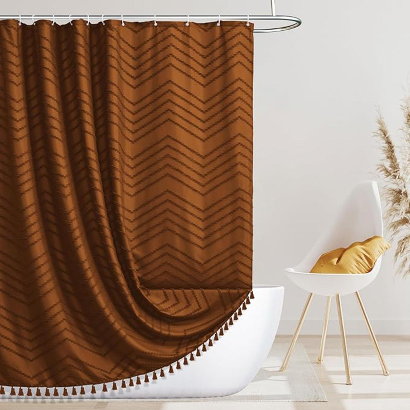Rideau de douche Boho Farmhouse, Orange