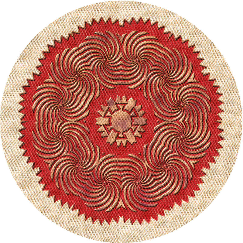 Moroccan Indoor Rug, Round 3'