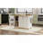 Fluted Kitchen Island with Drop Leaf-1690713889