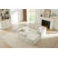 Canapé modulaire en L avec siège profond, sans assemblage requis, canapé-lit modulaire pour salon et chambre à coucher, blanc-326087158-326087152