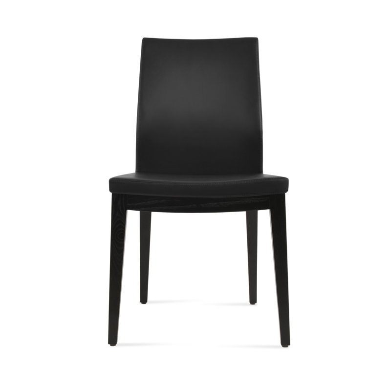 Chaise en bois de frêne noir Pasha, Noir