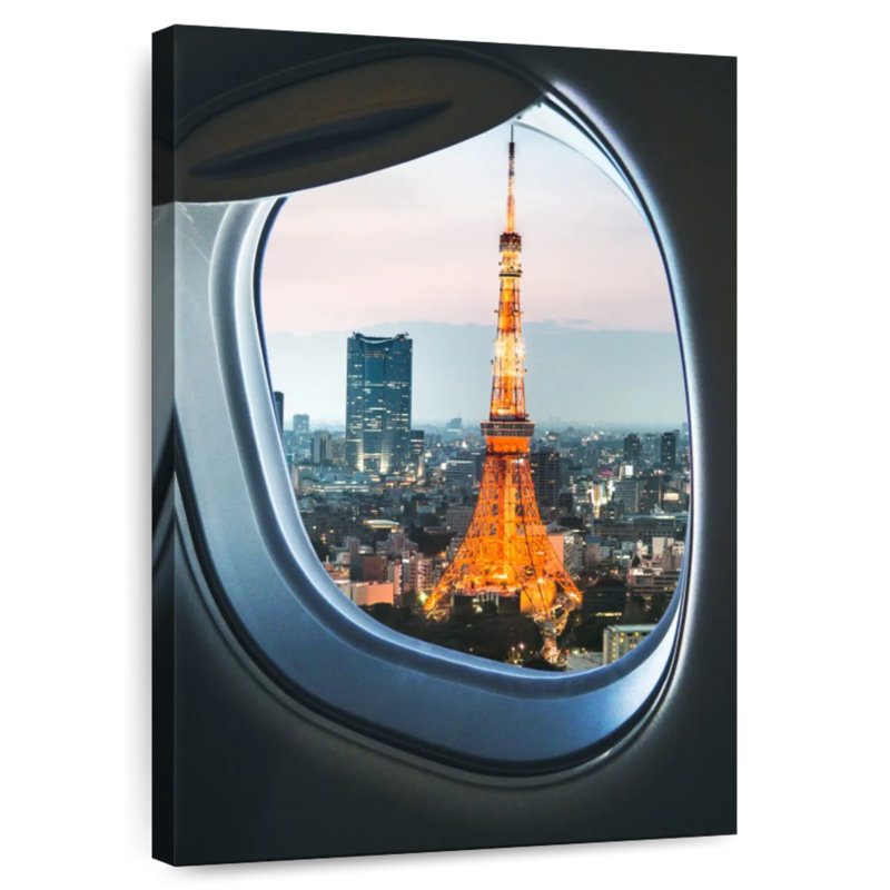 Vue de la fenêtre de la tour Aime Aime, H 51 po x l 34 po