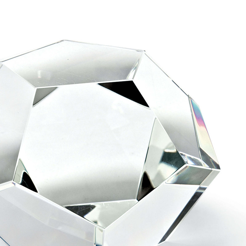 Dodécaèdre décoratif en cristal, H 5 po x l 5 po x P 5 po