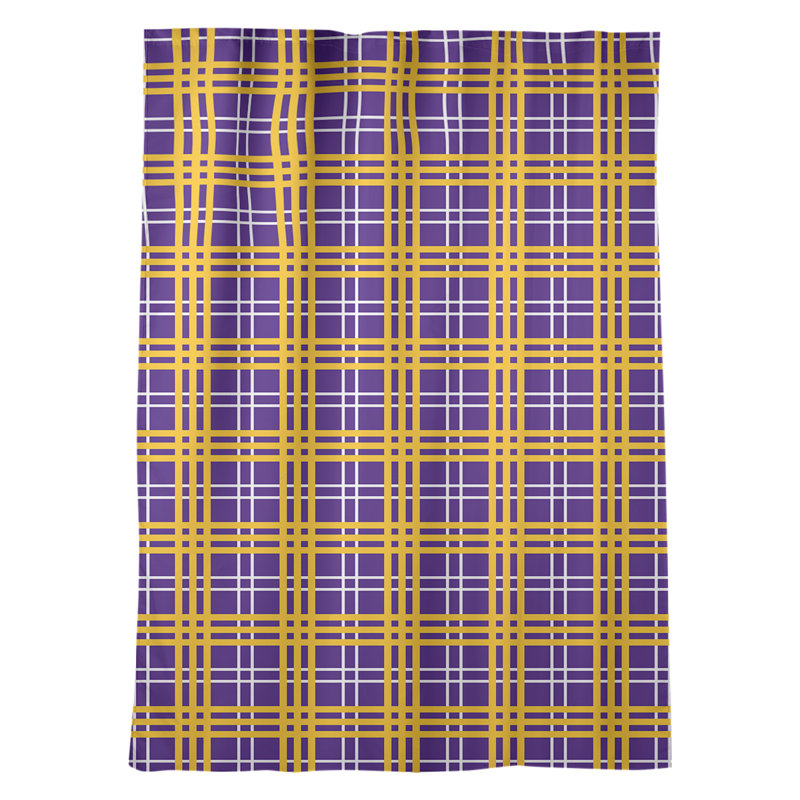 Room Darkening Curtain Single Panel, Yellow/Purple/White