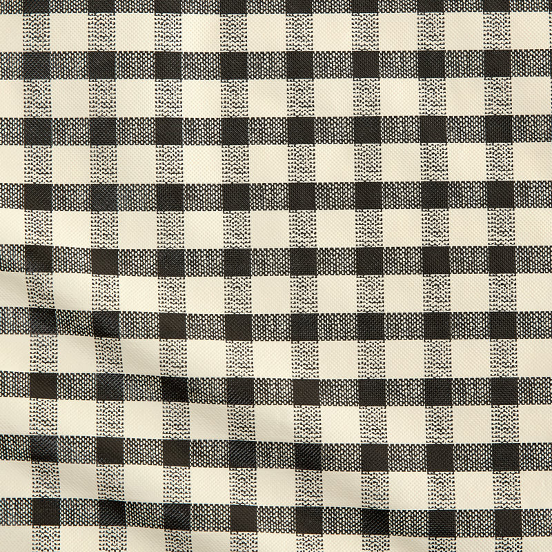 Nappe en vinyle à 3 carreaux Gingham, Noir