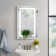 32"H Recessed or Surface Mount LED Medicine Cabinet with Clock, Temperature, Anti Fog Function