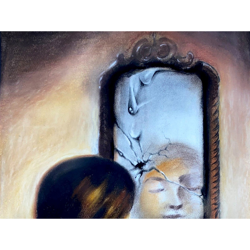 Fille dans le miroir | Peinture de Yogyata Gadia