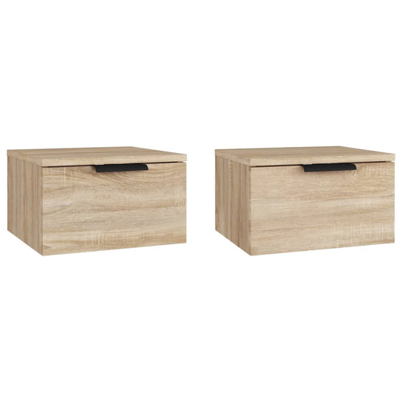 Jurnei 34cm W Manufactured Wood Bedside Table, Oak
