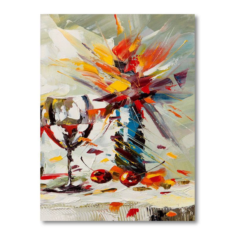 Bouquet rétro de fleurs III - on, H 20 po x l 12 po x P 1 po, Toile tendue