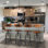 Tabouret de bar industriel pivotant réglable