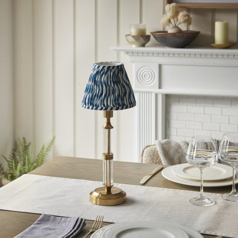 Morton Rechargeable Metal Table Lamp, Marlin Blue