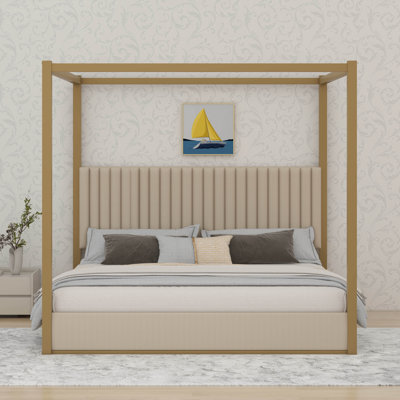 King Size Canopy Bed With Headboard