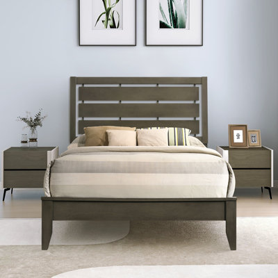 Joseph Queen Sleigh Bed with Slatted Headboard