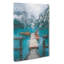 Boats In Pragser Wildsee Lake Italy - Wrapped Canvas-55362159
