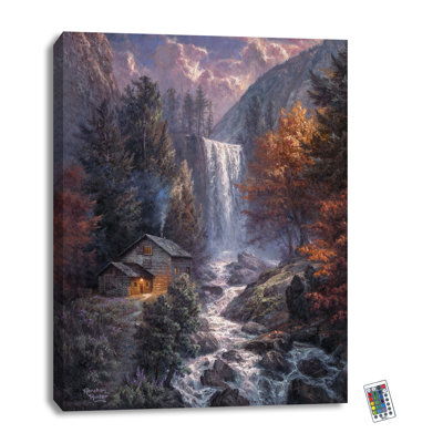 Secret Falls 18x24 Fully Illuminated ColorChange LED Print
