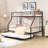 Modern Style Twin Over Full Bunk Bed With Trundle - Metal, Space Saving, Easy Assembly, No Box Spring Needed In Metal Save Space, To Assemble, Needed, Contemporary Design