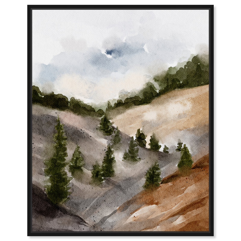 Looks Closer but is Far, 21" H x 17" W, Black Framed
