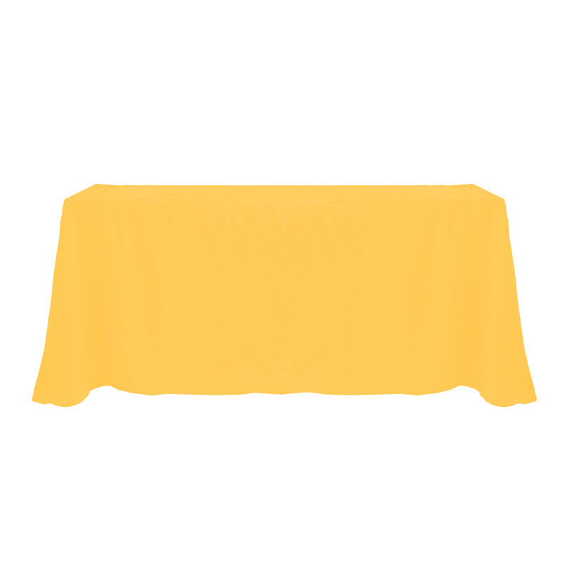 Solee Solid Color Tablecloth, 108" x 132", Neon Orange, 2