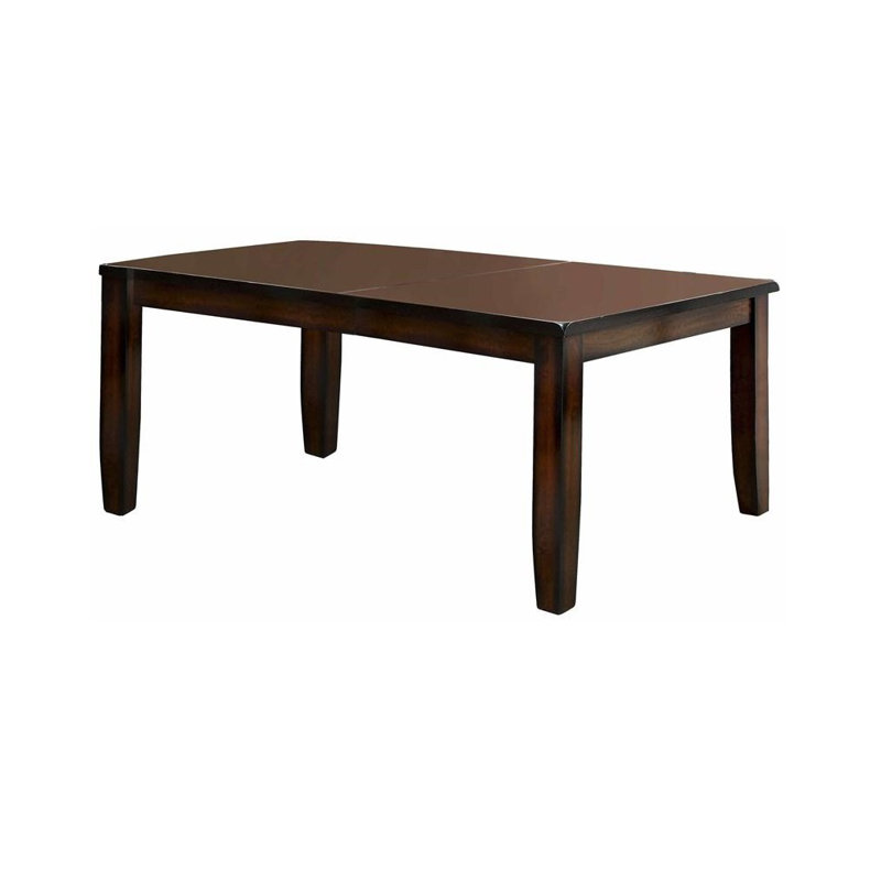 78" W Transitional Dining Table W/ 1 X 18" Leaf, Dark Cherry