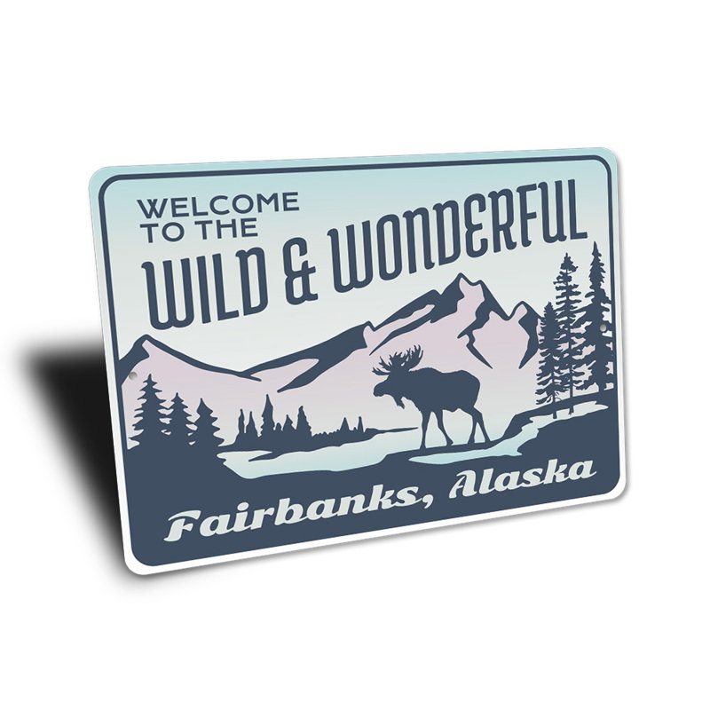 Panneau en aluminium Wild and Wonderful Alaska, H 12 po x l 18 po x P 0,06 po