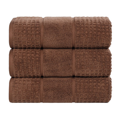 Hochman 100% Zero Twist Cotton Waffle Honeycomb Plush Absorbent Bath Towel