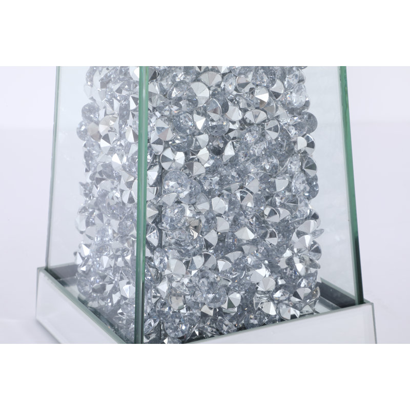 Chandelle en verre, H 14 po x l 4,7 po x P 4,7 po