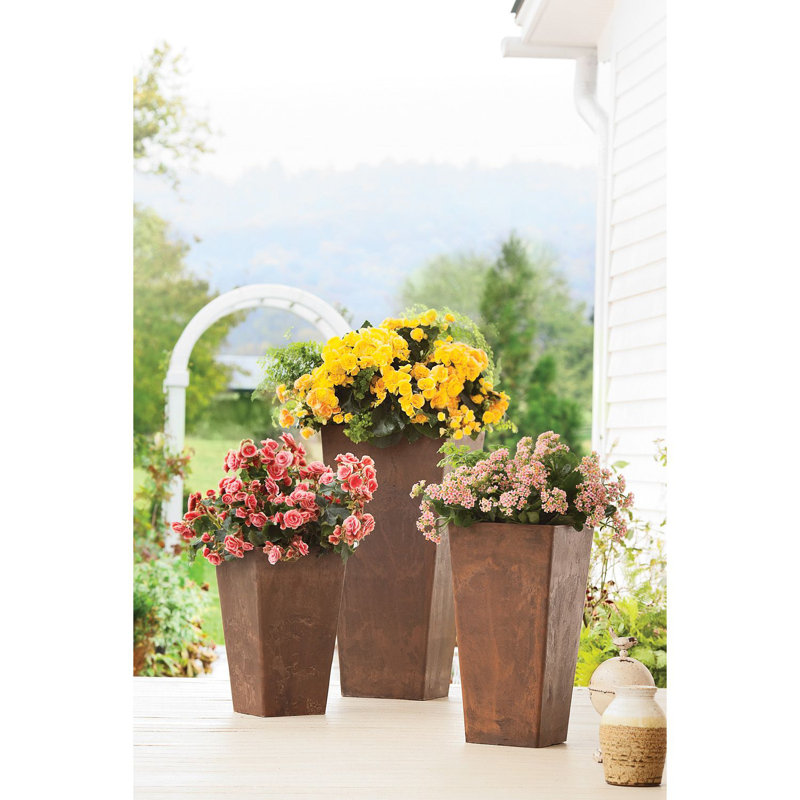Pot à fleurs intérieur / extérieur Ajam, H 19 po x l 10,25 po x P 10,25 po