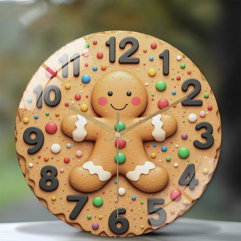 Horloge murale moderne en verre 12 po d'épice